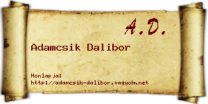Adamcsik Dalibor névjegykártya